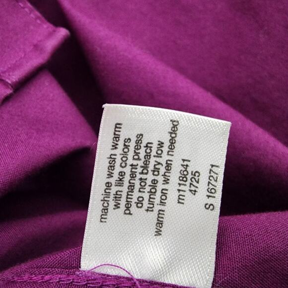 Foxcroft Lane Bryant Shirt Women Size 22 Wrinkle Free Stretch Button Long Sleeve - Picture 9 of 9